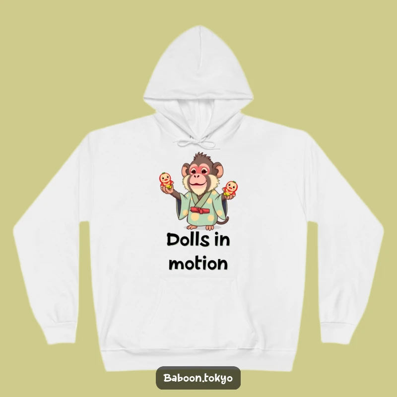 Funny Whimsical Baboon Kimono Hoodie - Cozy & Playful Baboon Apparel Gift