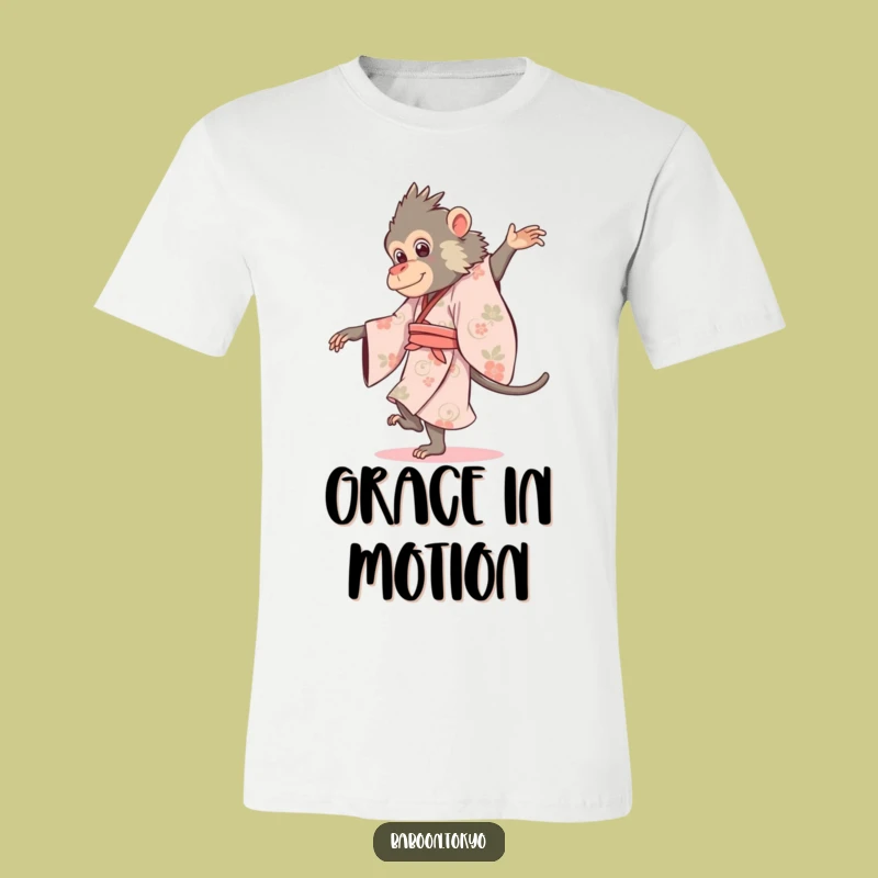 Funny Baboon Pirouette Kimono T-Shirt - Graceful & Hilarious Style