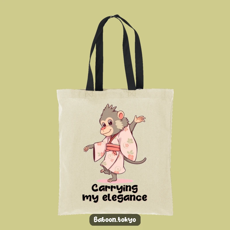 Funny Baboon Pirouette Kimono Tote Bag - Carry Your Grace Stylishly